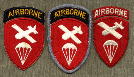 WWII US PARATROOPER AIRBORNE SLEEVE TAB INSIGNIA PATCH 